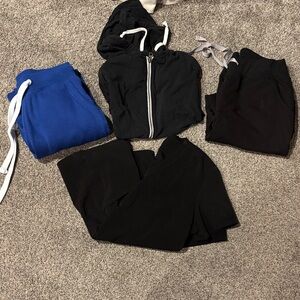 Mixed  Bundle - Black Hoodie & Pants with Royal Blue Sweatshirt